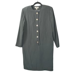 Shomi Black Silk Shift Dress by Miller Shor  Women's 8